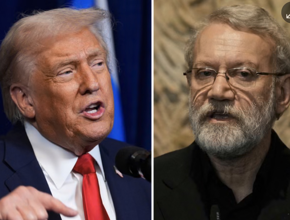 Iranian secretary of the supreme national security council Ali Larijani (right) said: ‘Trump is the one that started this adventure.