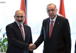 Prime Minister Nikol Pashinyan meets with Turkish President Recep Tayyip Erdogan in New York in 2024