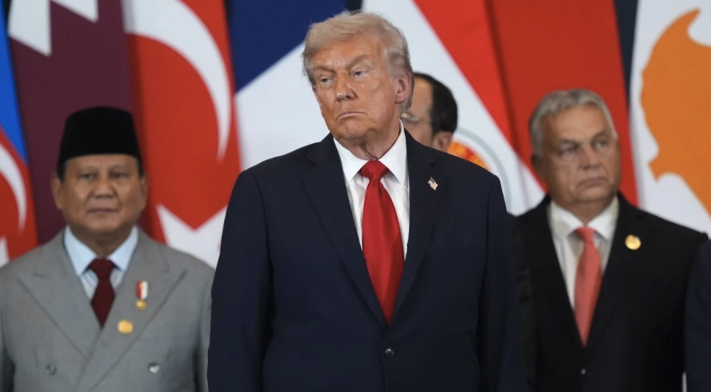 Donald Trump at a summit on Gaza in Sharm el-Sheikh, Egypt,