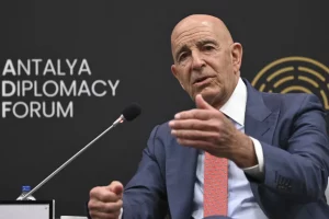Ambassador to the Republic of Turkiye and Special Envoy for Syria, U.S. Thomas J. Barrack attends ADF2026 Talks within Antalya Diplomacy Forum, held under the theme of ‘Mapping Tomorrow, Managing Uncertainties’ in Antalya, Turkiye on April 17, 2026.